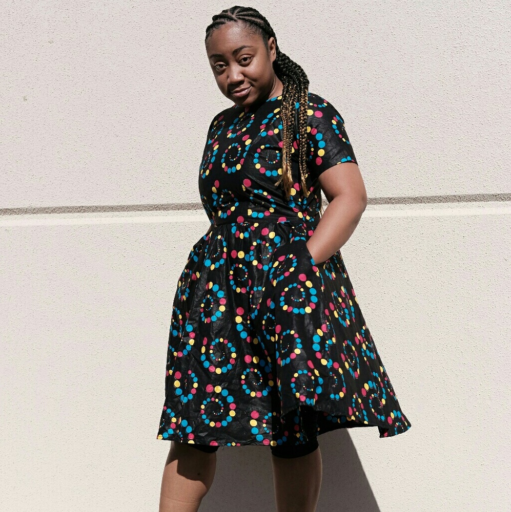 Women african Ankara print knee length dress